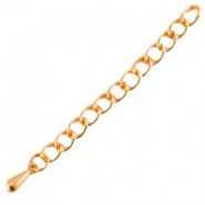 DQ metal extension chain with drop Rosegold